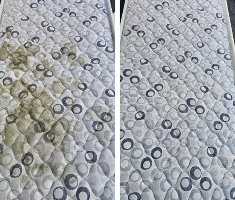 Mattress being cleaned