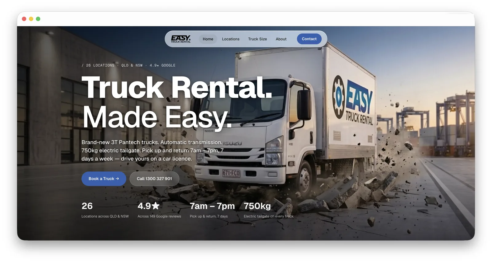 The refreshed website — full-bleed hero image, a clear headline and an obvious call-to-action