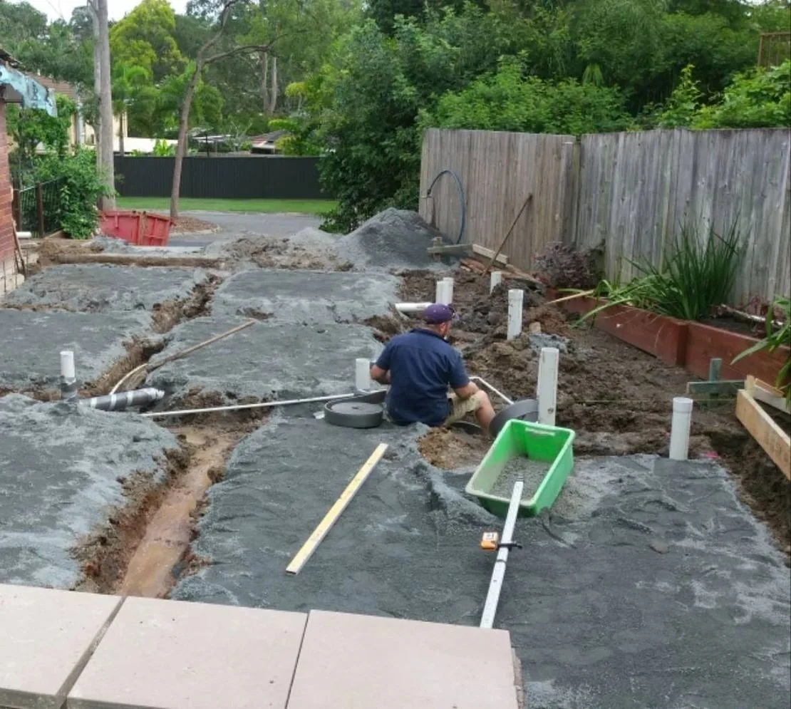 Drainage plumbing work