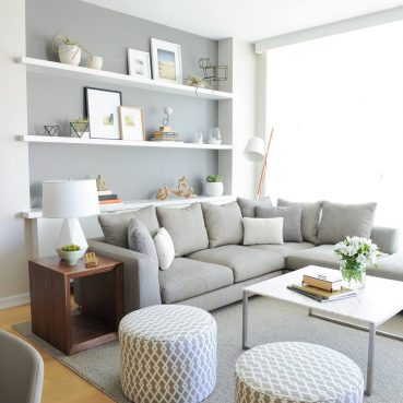 Living room cleaned to inspection standard