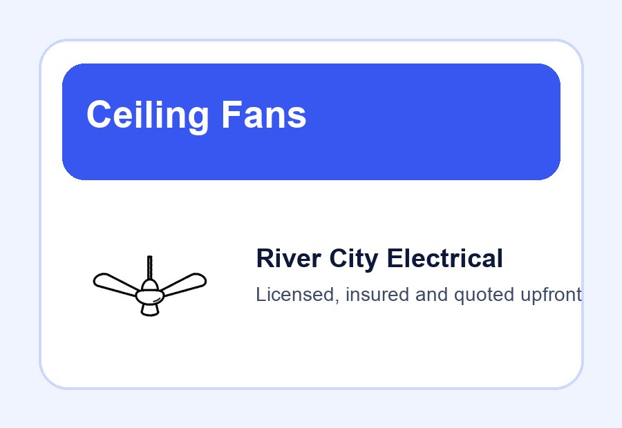 Ceiling Fans icon panel