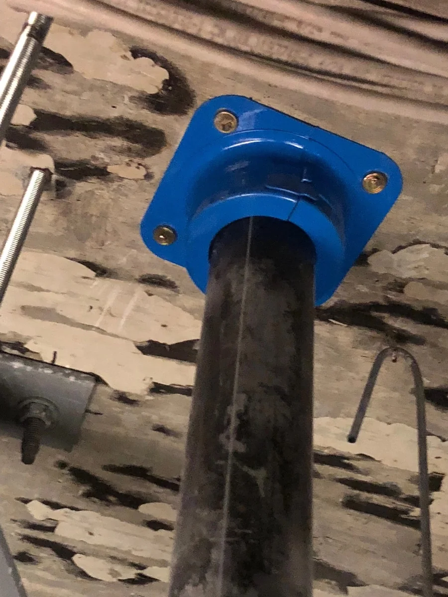 Drainage flange repair carried out by RLM Plumbing