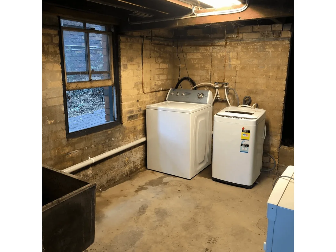 Laundry plumbing maintenance work