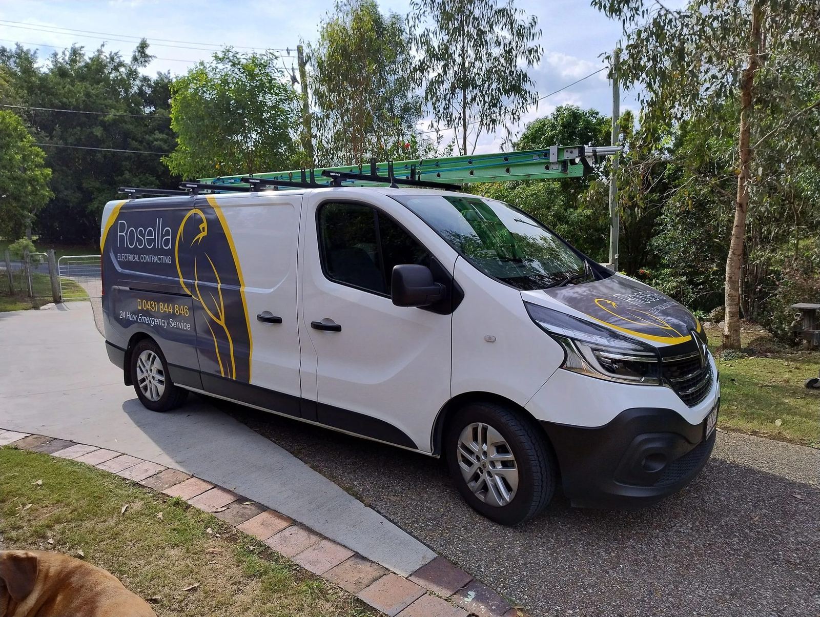 Rosella Electrical branded service van in Brisbane North