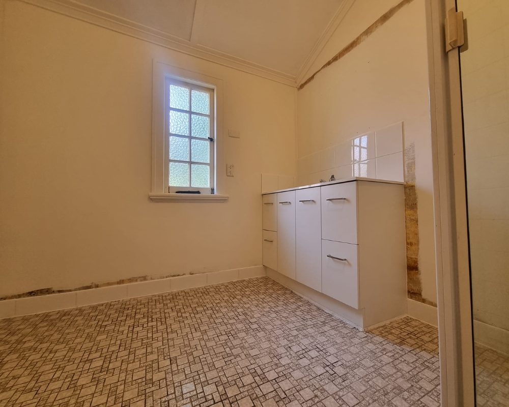 Bathroom after repair and maintenance work