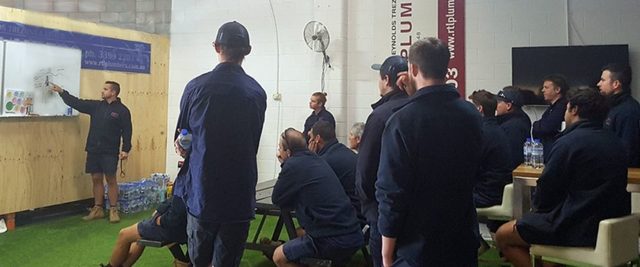 The RTL Trades team during one of their regular Brisbane trade training sessions