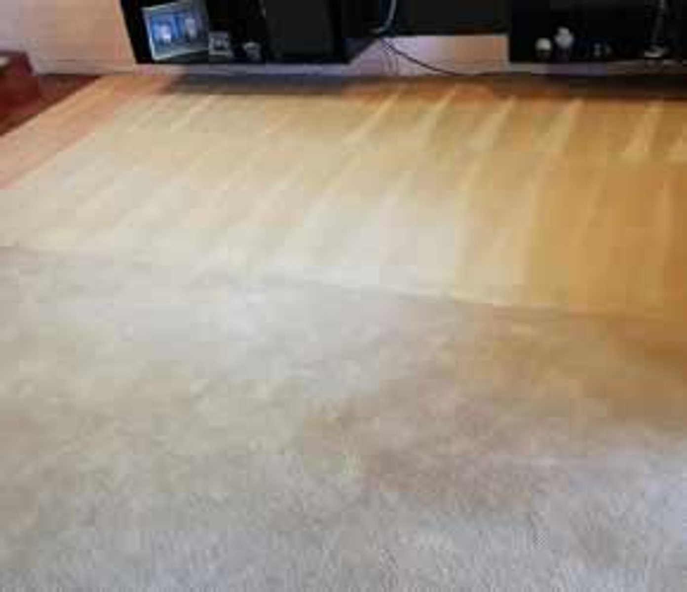 Before and after carpet cleaning