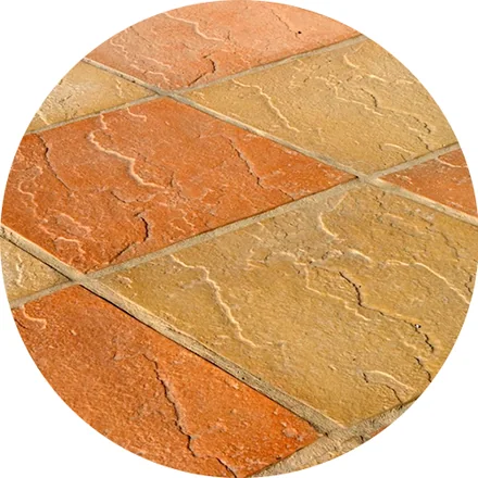 Terracotta tiling finish