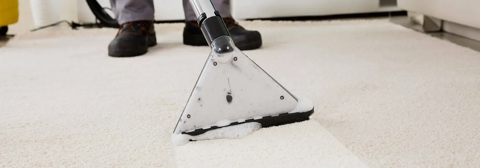 Shazam carpet cleaning equipment in use