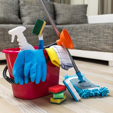 Detailed cleaning in progress