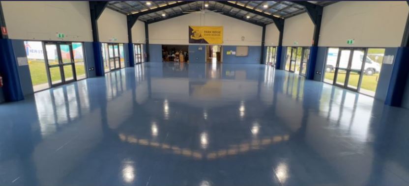 Vinyl floor after cleaning