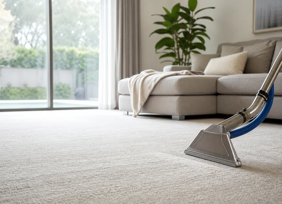 Fresh carpet in a clean lounge room