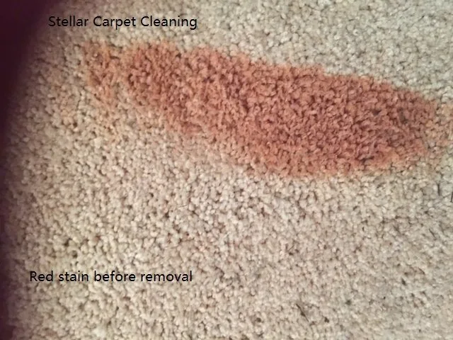 Stain before