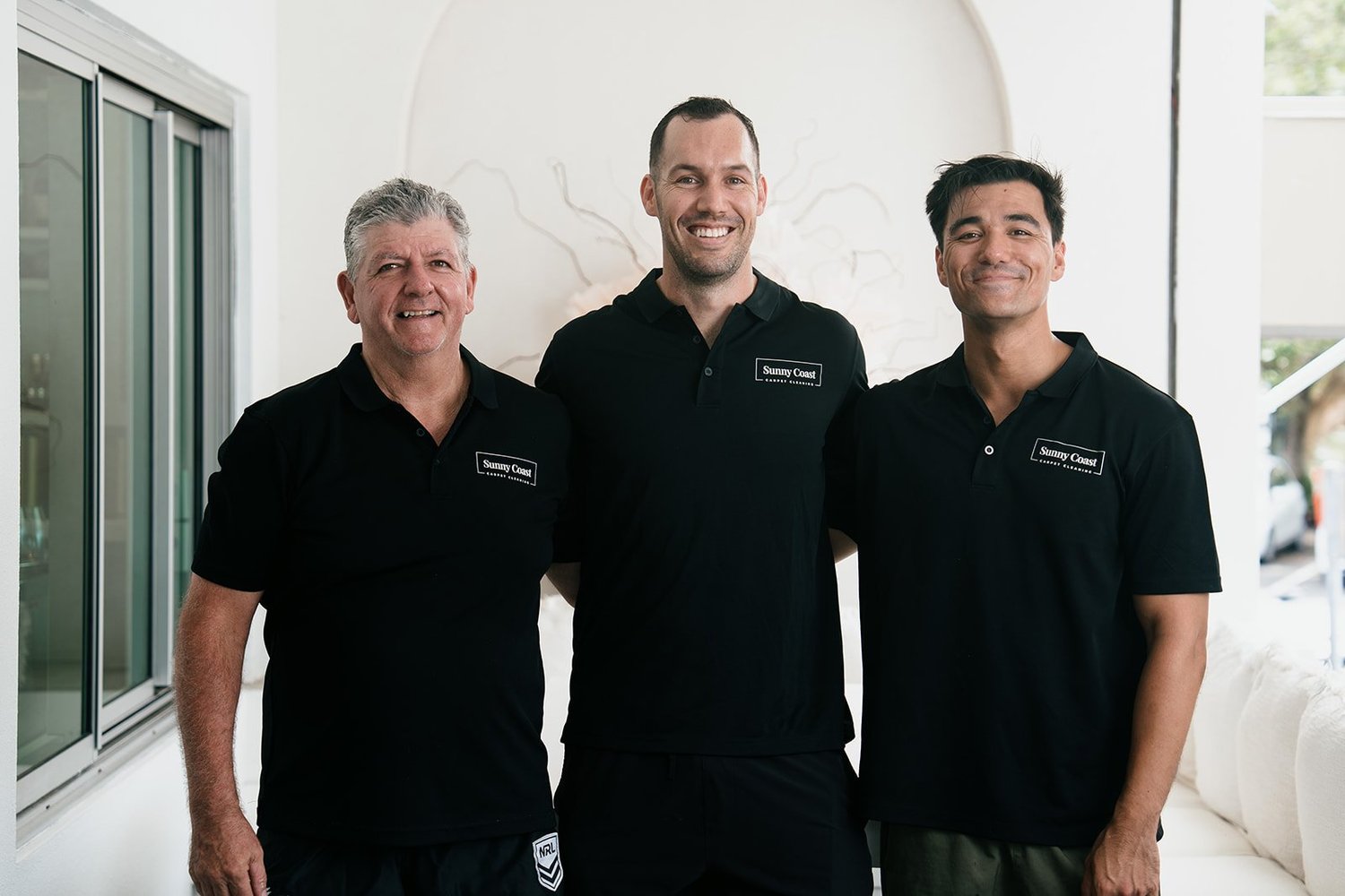 Sunny Coast Carpet Cleaning technician steam cleaning a carpet