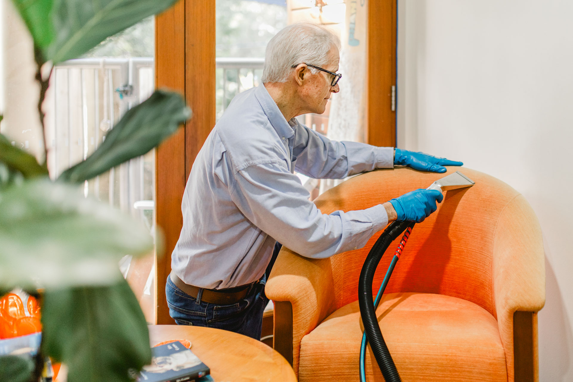 Professional upholstery cleaning