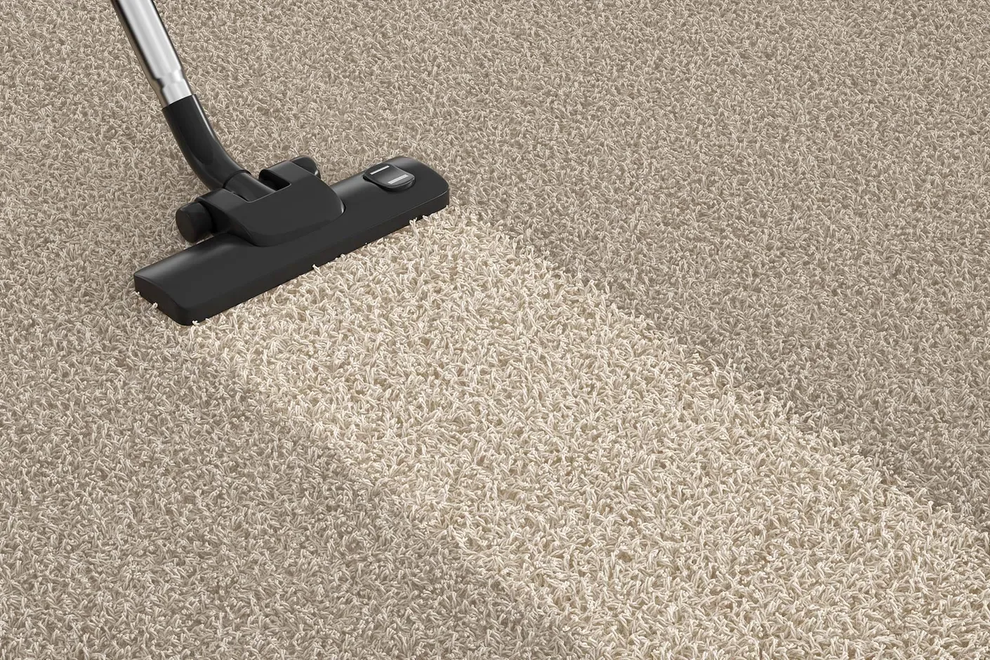 Steam cleaning a carpeted room