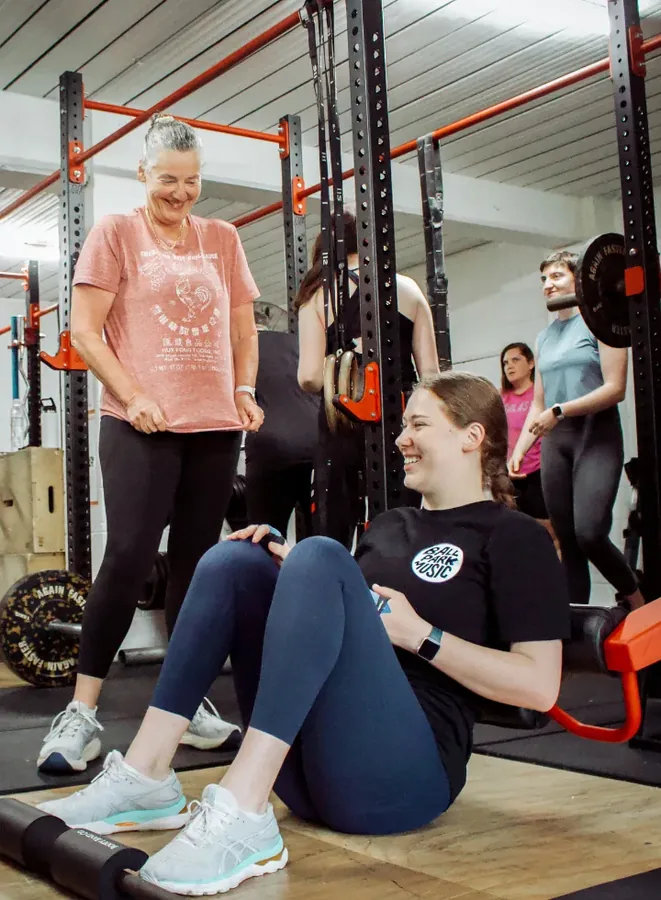 Teenager strength training at The Evolved All Female Gym