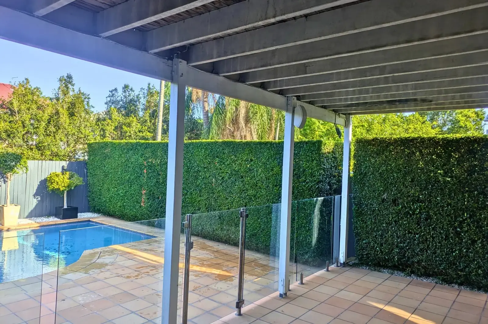 Freshly maintained lawn and garden in Brisbane