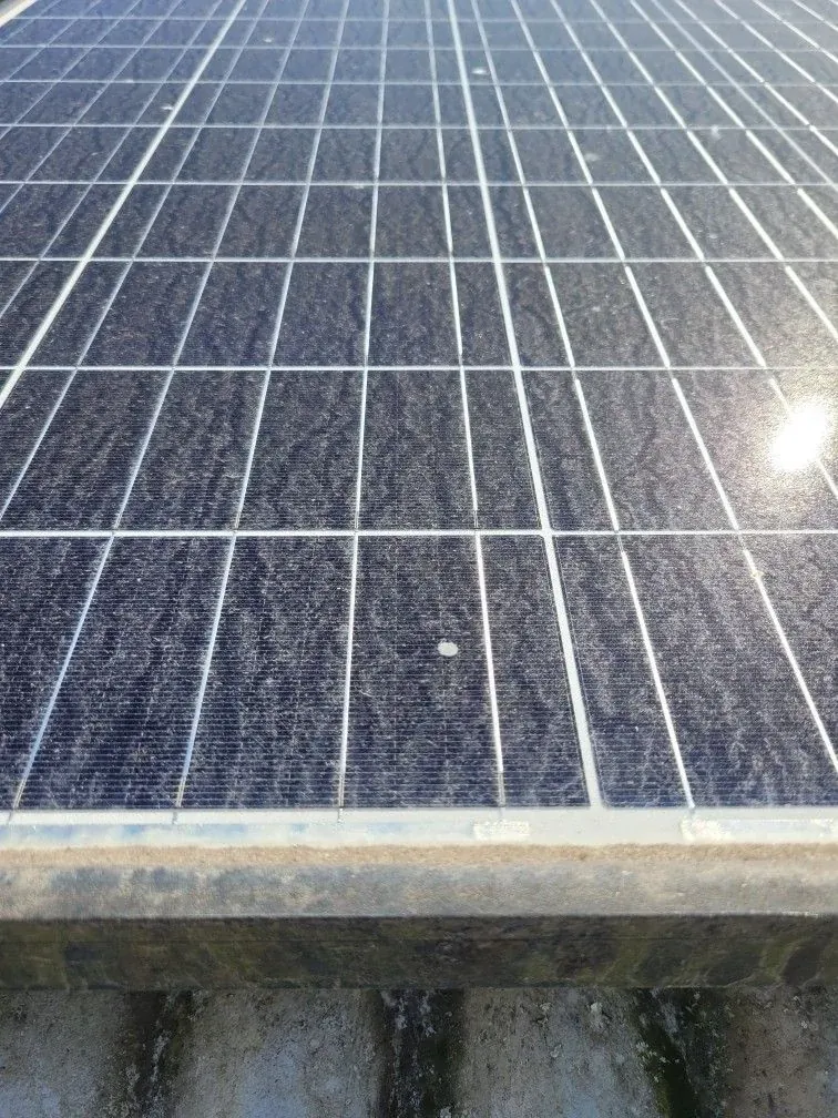 Solar panel pressure cleaning before