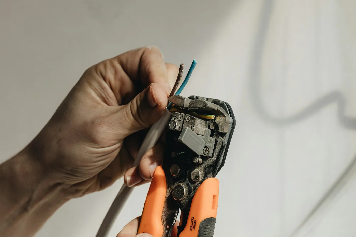 Electrician carrying out a repair