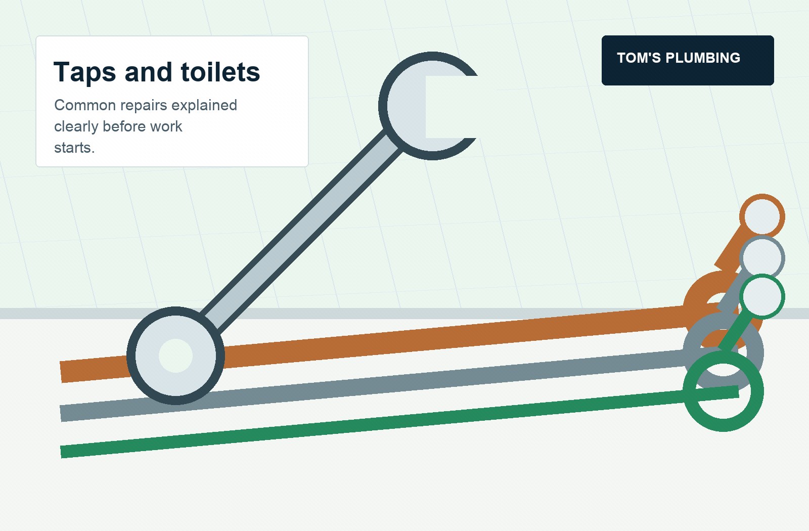 Tap and toilet repairs artwork