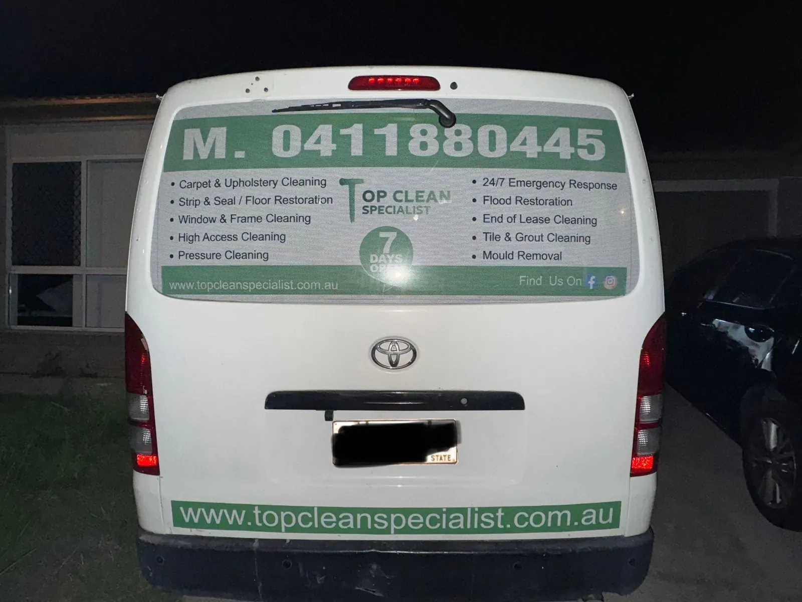 Top Clean Specialist service van