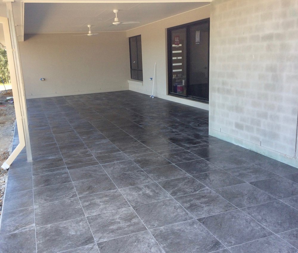 Outdoor patio tile project