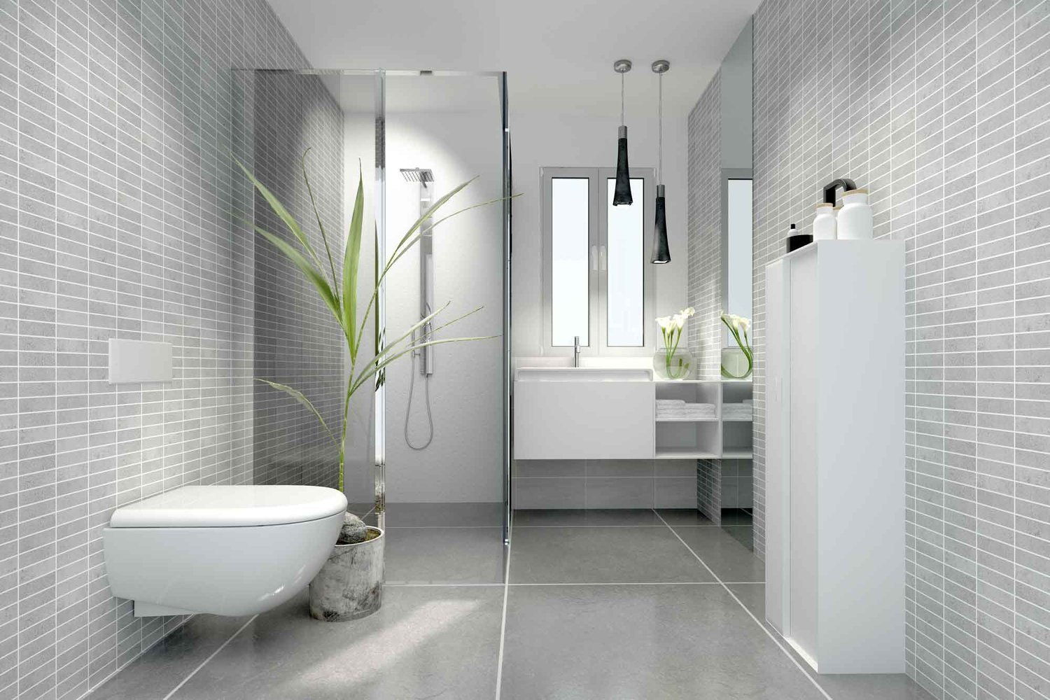 Finished bathroom tiling by Total Tiling Worx