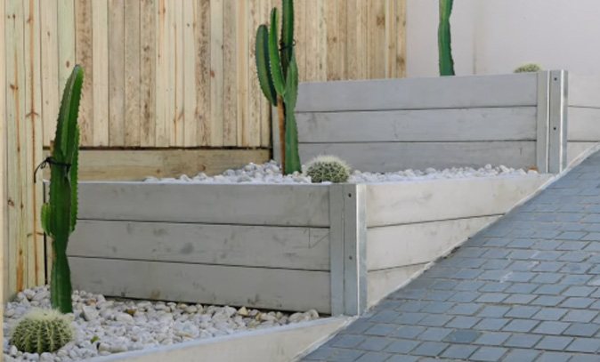 Teneriffe planting and paving