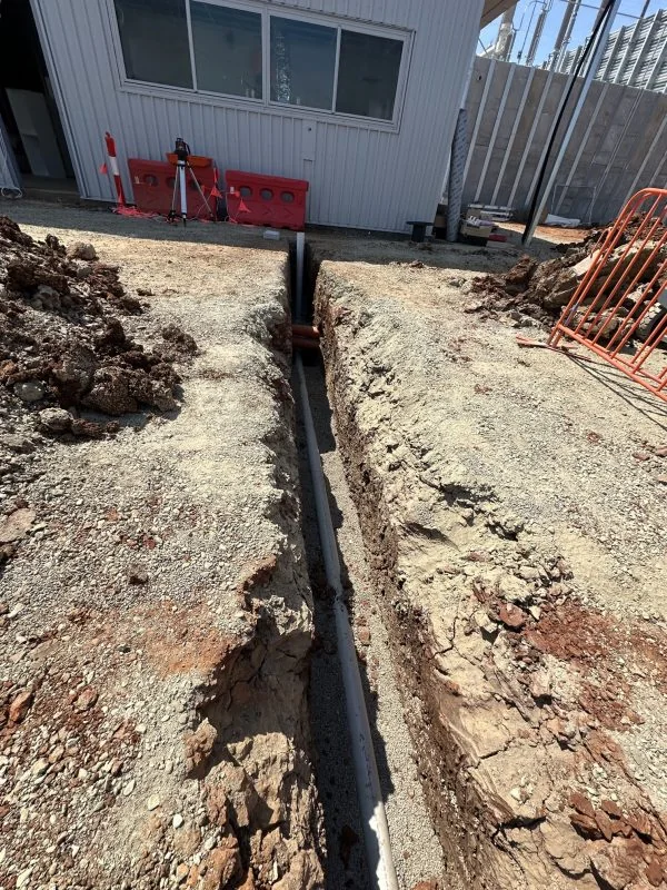 Trenching and drainage preparation