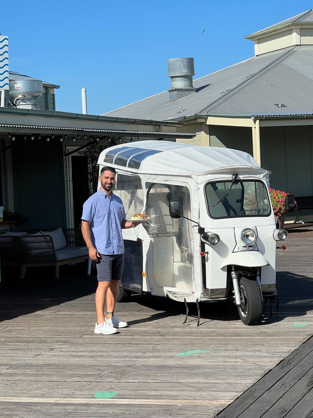 Tuk tuk set up for a corporate event in Brisbane