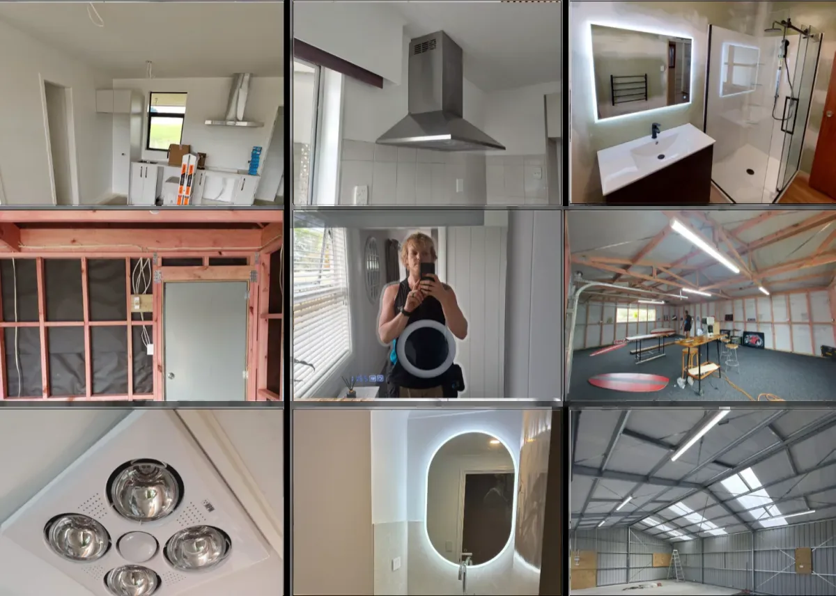 Completed electrical project collage