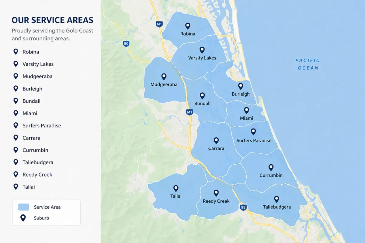 Wavesafe Electrical service area map