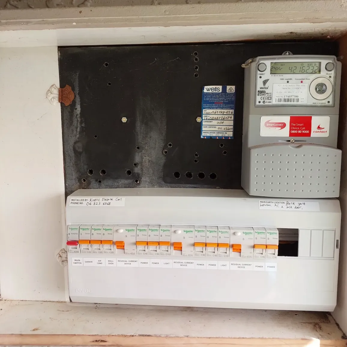 Switchboard and safety labelling