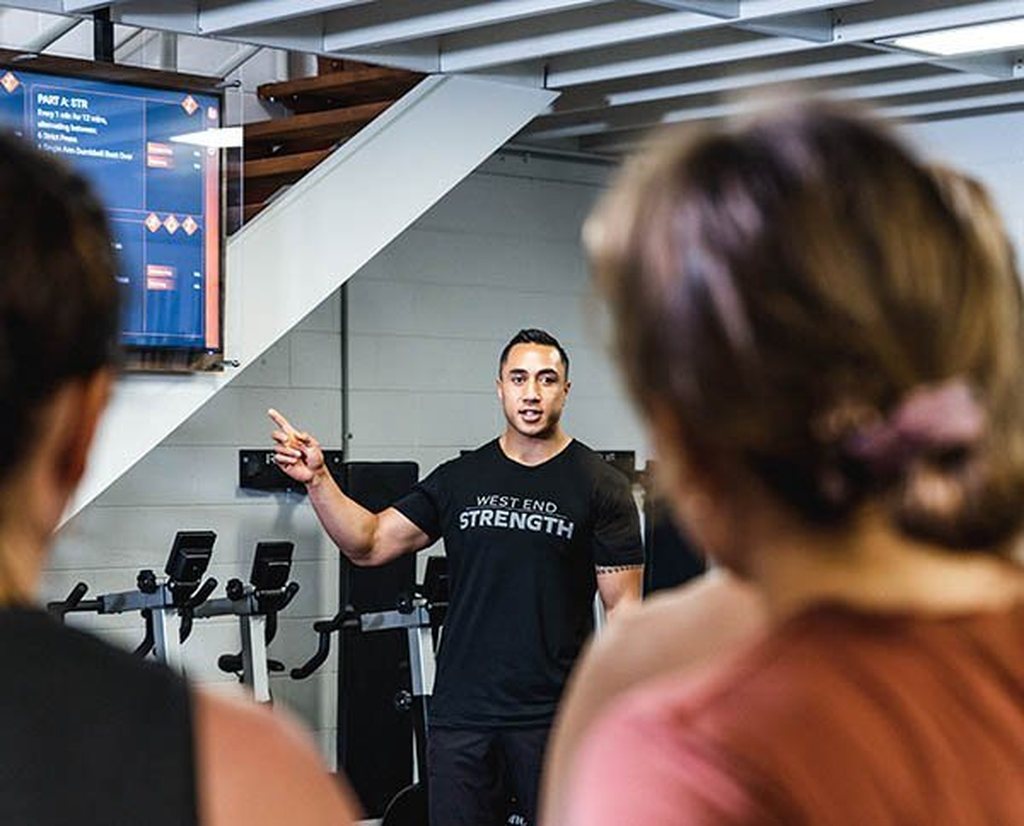 West End Strength gym floor and training equipment