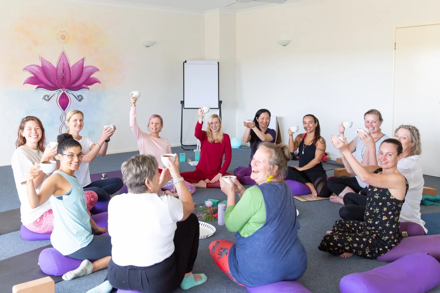 Yoga Alma group practice and elemental learning